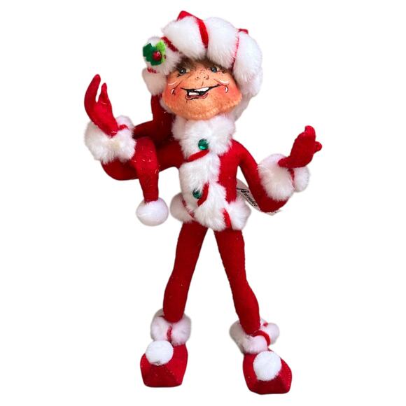 Annalee Dolls 2008 Stand-able Posable Holiday Elf Decor Figure - Picture 2 of 7